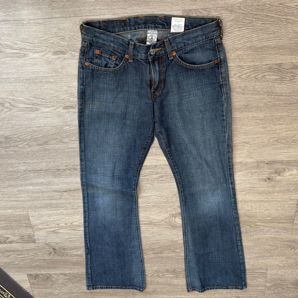 Vtg Y2K Lucky Brand Dungarees Gene Montesano USA Straight Leg Jeans Size 2 26